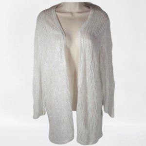 Travelers Chico's Cardigan White Silver Open XL 3